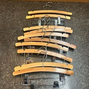 Lot of 12 Hangers with Pant/skirt Clips Chrome Swivel Hook 12"